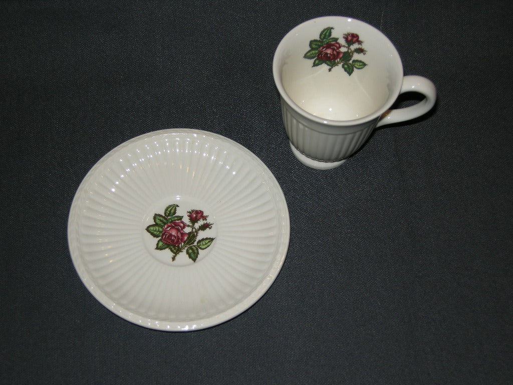 Wedgwood Moss Rose koffie kop en schotel