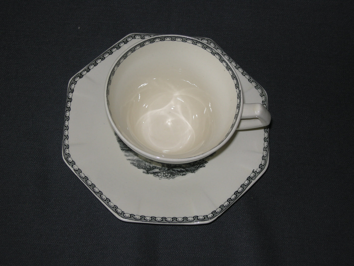 Societe Ceramique Landschap koffiekop & schotels