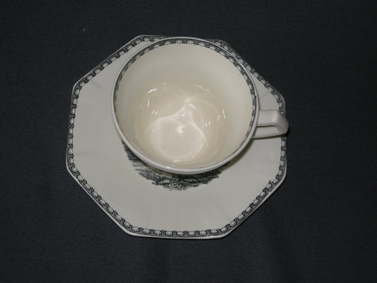 Societe Ceramique Landschap koffiekop & schotels