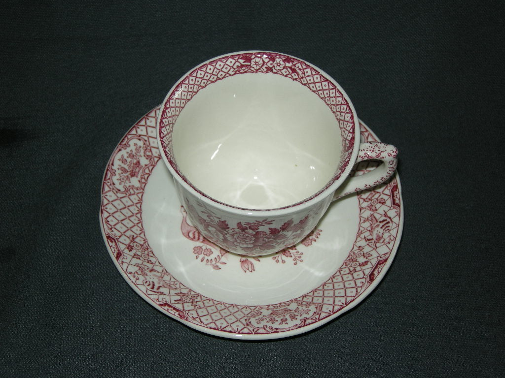 Mason's Stratford rood koffiekop & schotel