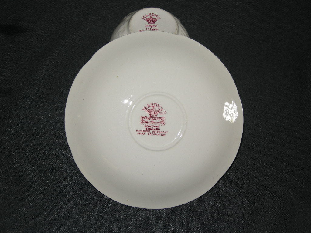Mason's Stratford rood koffiekop & schotel