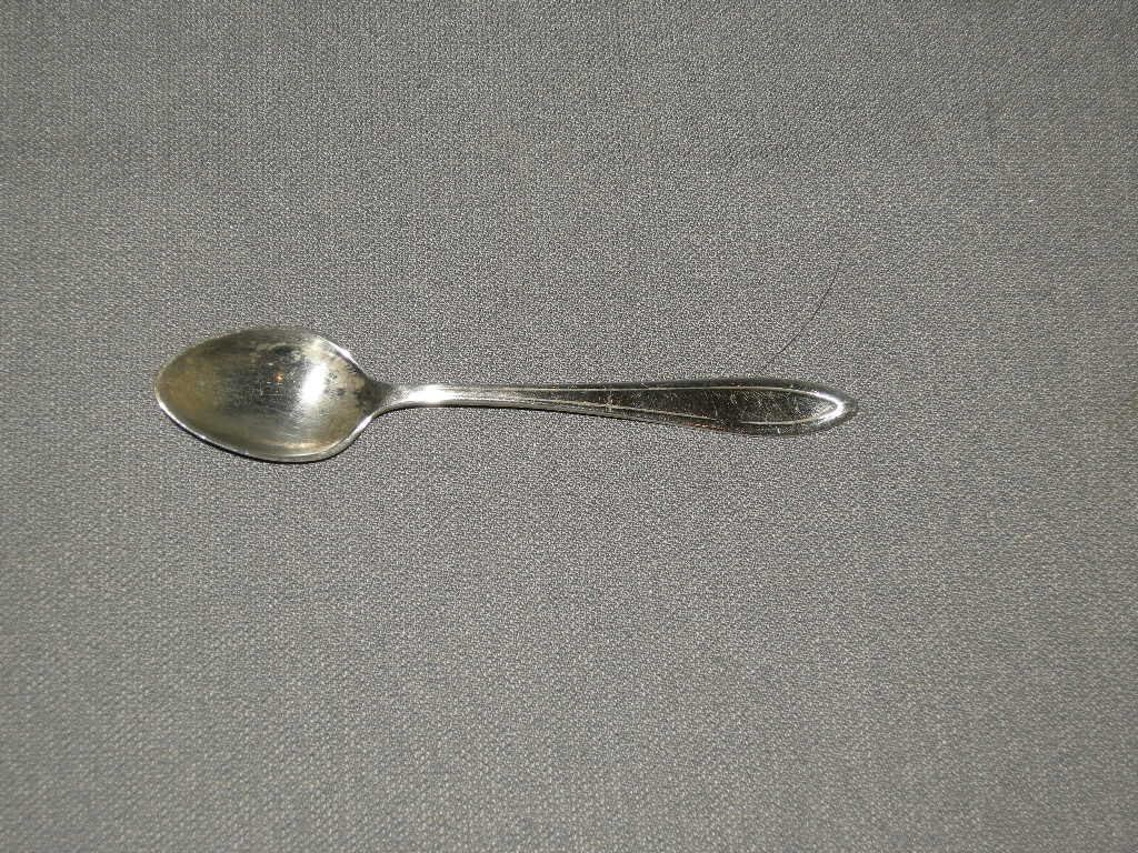 Keltum verzilverd P2 Enkel puntfilet koffielepeltje 11,5 cm.