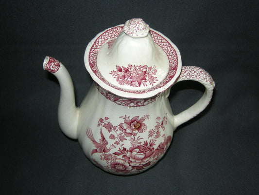 Mason's Stratford rood koffiepot met beschadiging