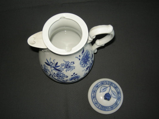 Hütschenreuther Blau Zwiebelmuster koffiepot groot