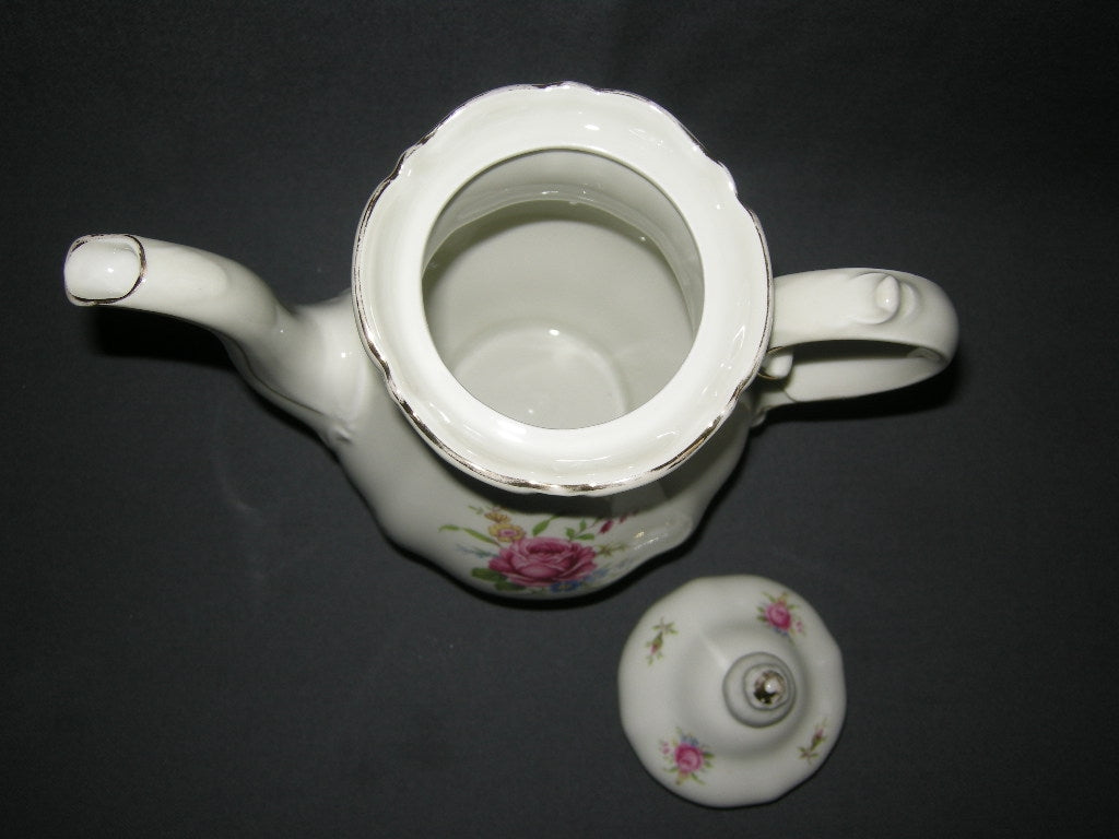 Bavaria roomwit - bloemdecor koffiepot