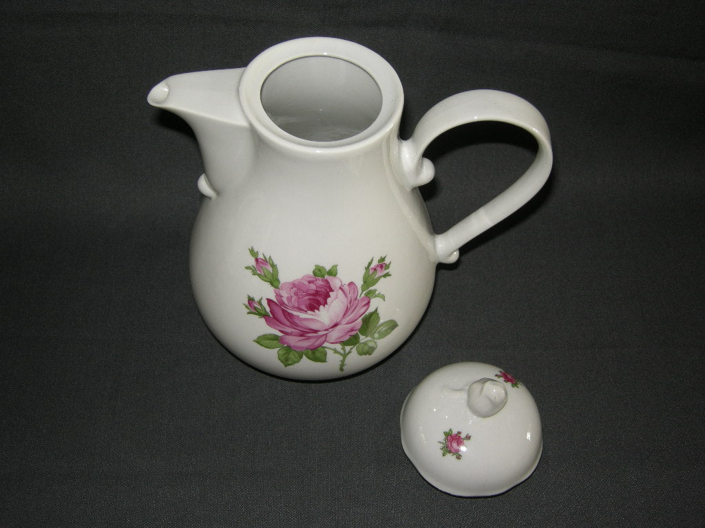Kahla wit met pioenroos koffiepot