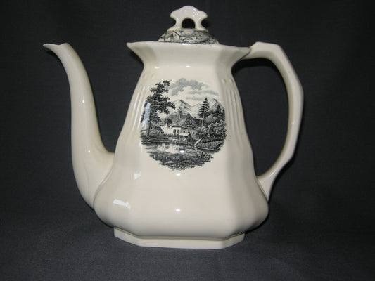 Societe Ceramique Landschap koffiepot