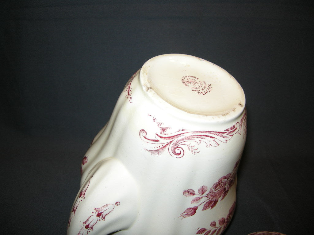 Societe Ceramique Peacock rood koffiepot