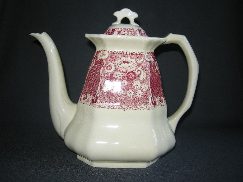 Societe Ceramique Victoria rood koffiepot