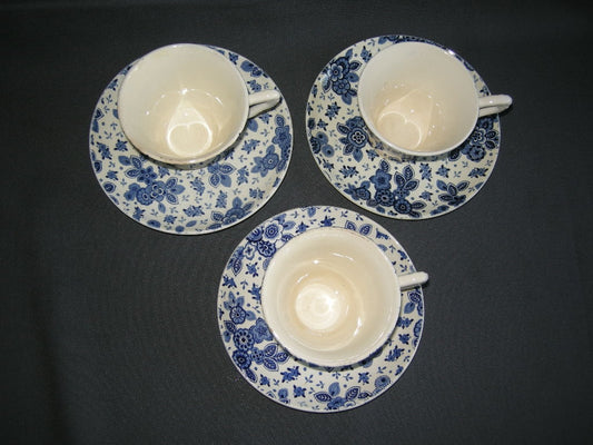 Societe Ceramique Beatrix koffiekop & schotels bloemkooloor met min. beschadiging