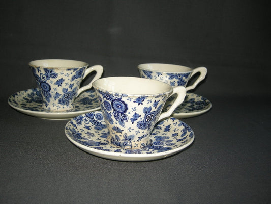 Societe Ceramique Beatrix koffiekop & schotels bloemkooloor met min. beschadiging