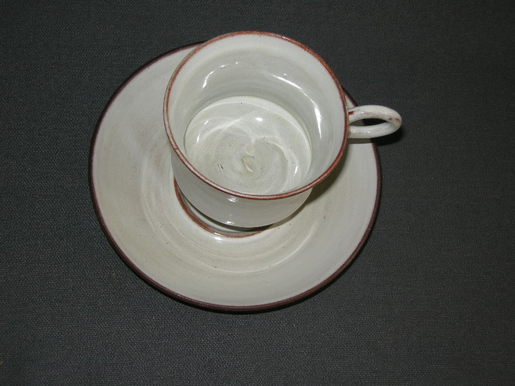 Zaalberg donkerbruin / wit kop & schotel