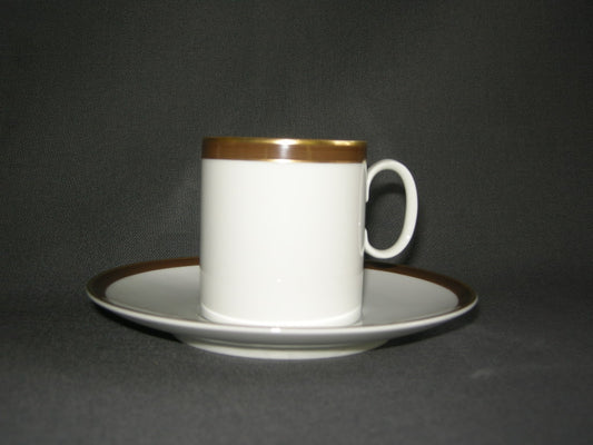 Thomas Medaillon bruin - goudkleurige decorrand kop & schotel