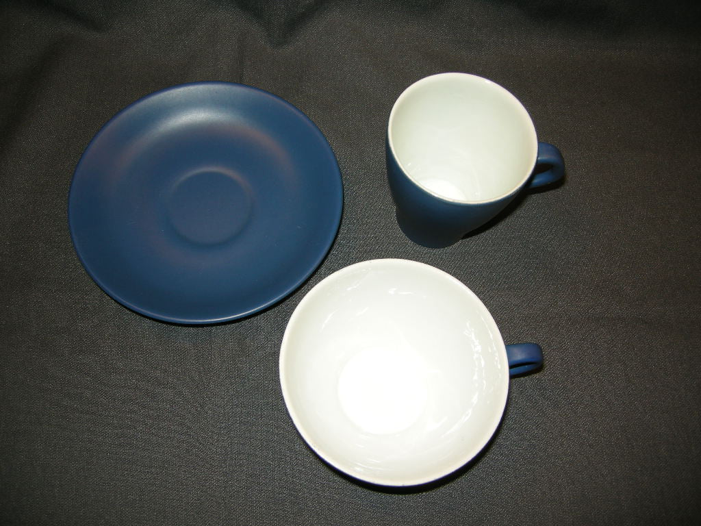 Goedewaagen Maestro matblauw koffie- en theekop & schotels