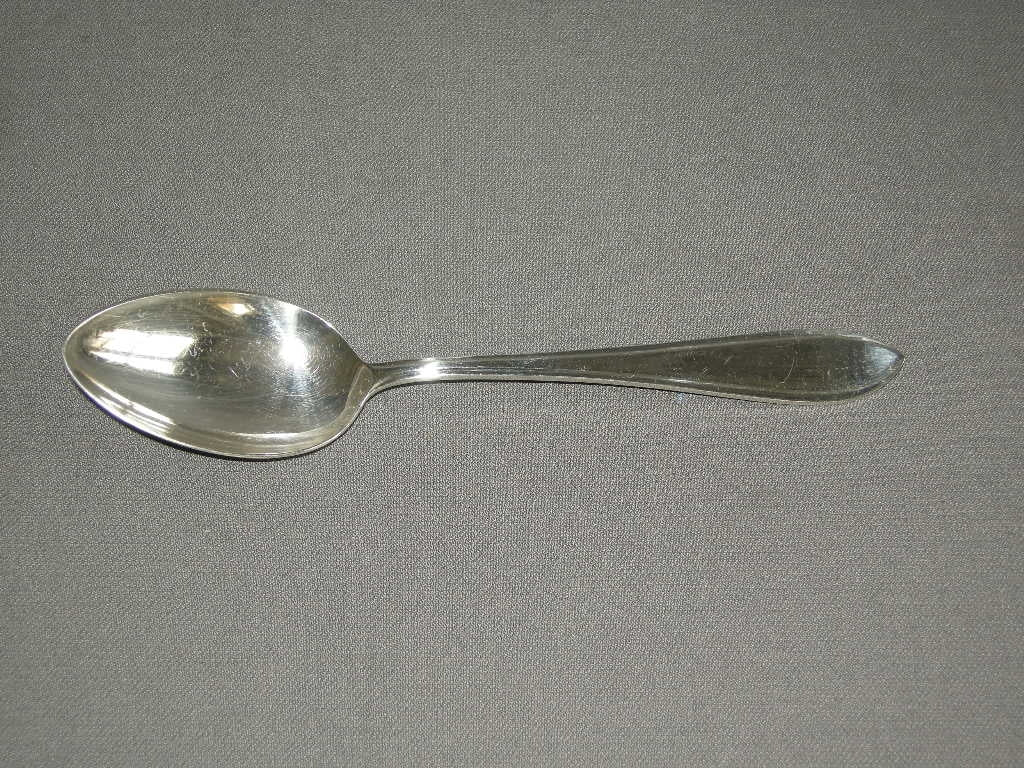 Nieuwpoort verzilverd puntfilet lepel 20,5 cm.