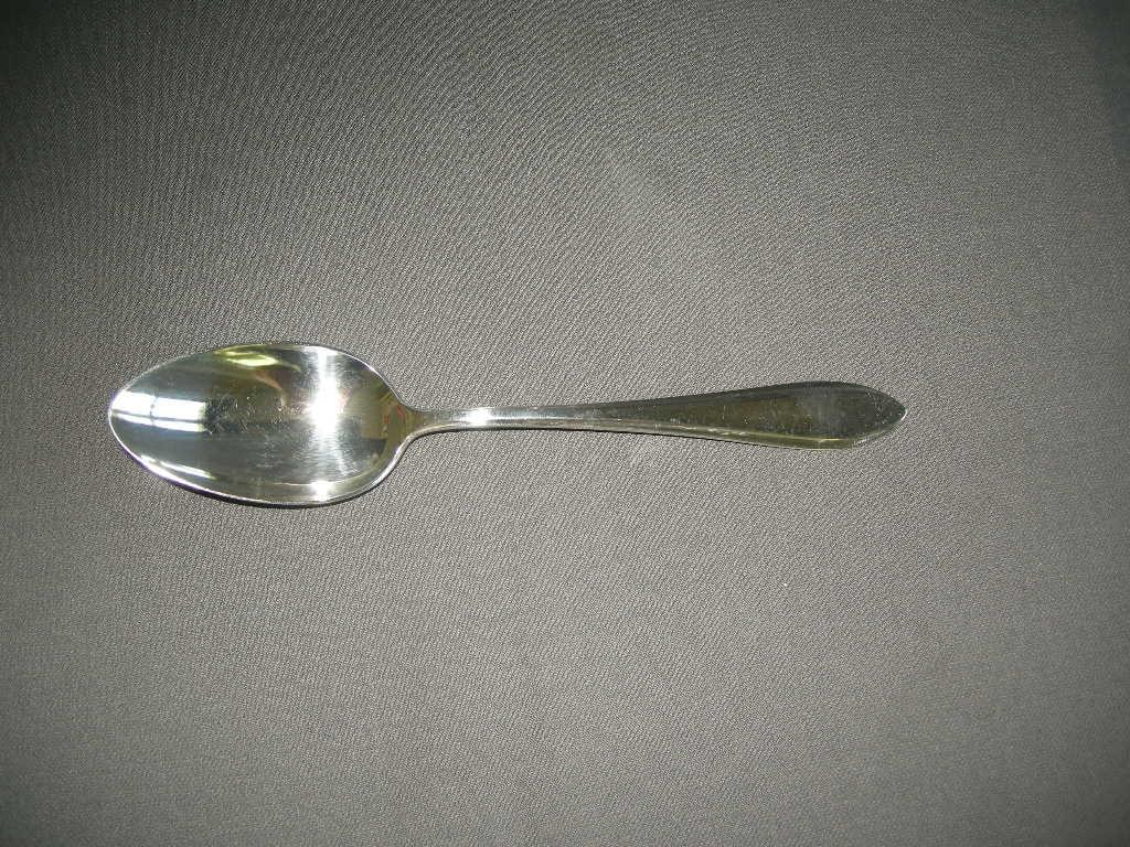 Gero verzilverd model 618 puntfilet lepel 21 cm. met gravure "van moeder"