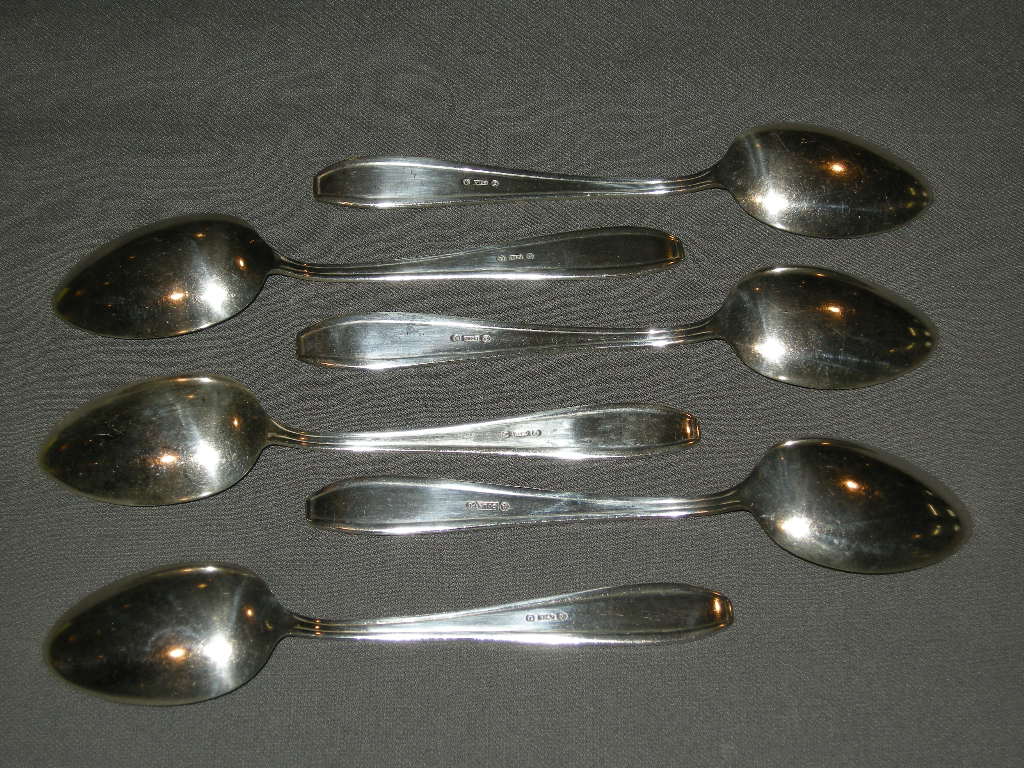 Sola verzilverd model 1640 6 lepels 18 cm.