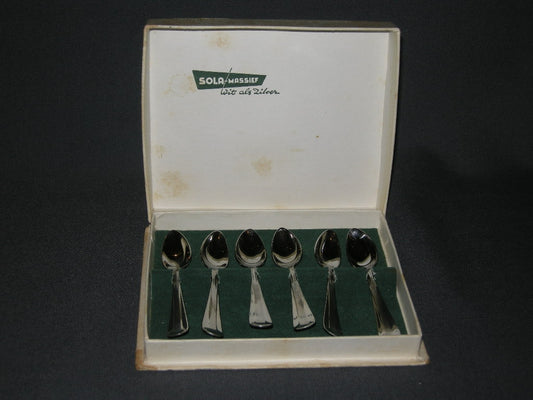 Sola edelstaal model 1400 Hetty likeurlepeltjes 9 cm. in originele doos