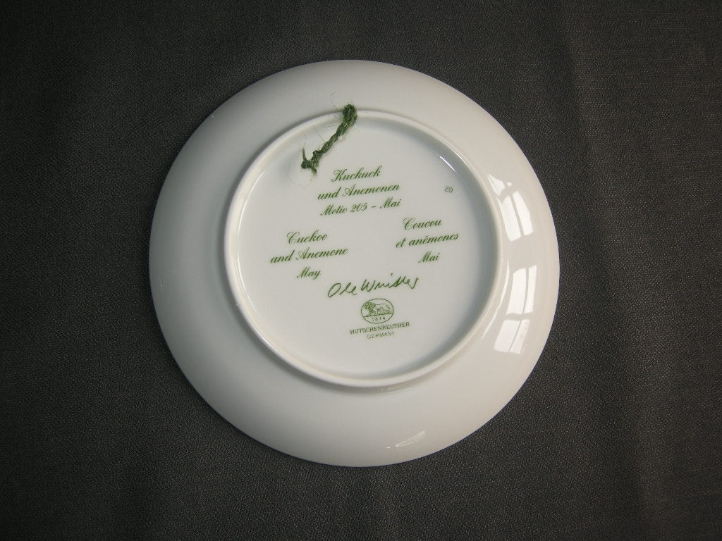 Hütschenreuther van de maand bordje O16 cm. serie 1 Mai