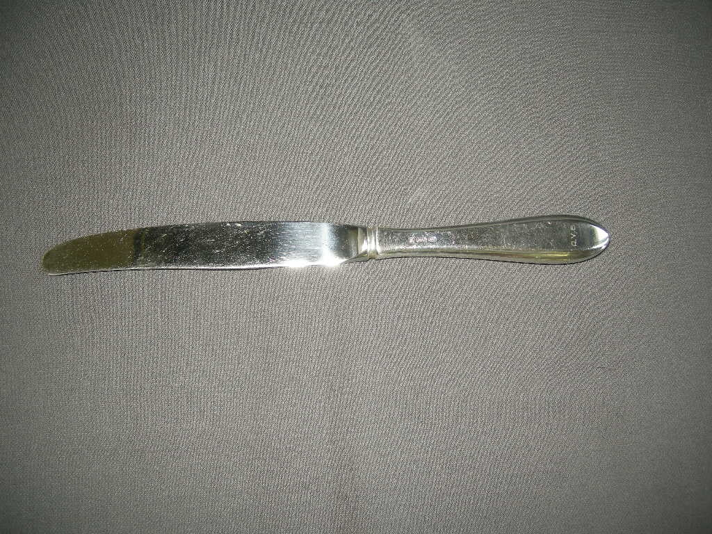 Gero verzilverd model 618 puntfilet mes met gladde snijrand 24,5 cm.