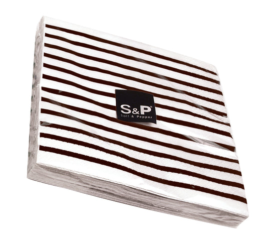SALT & PEPPER Black 20 servetten  40 x 40 cm