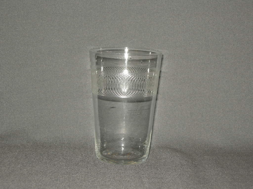 gebruikt glas rollend geld O7 cm.