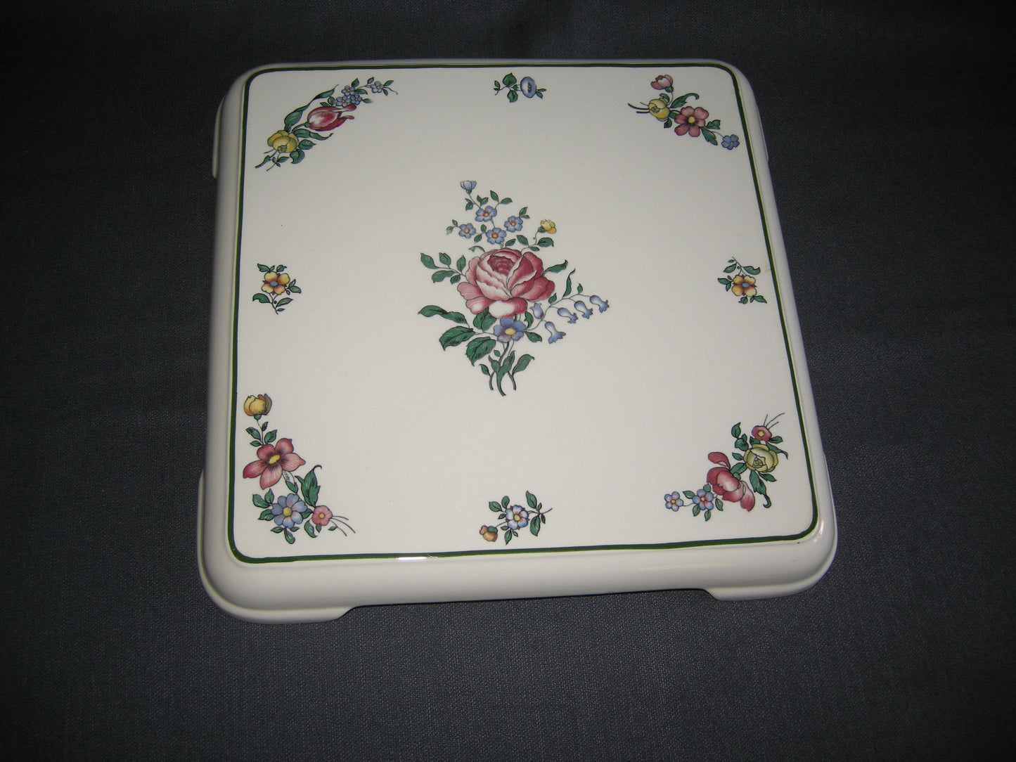 Villeroy & Boch Alt Strassburg oud stempel onderzetter vierkant ijzer