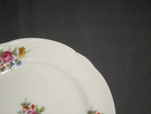 Seltmann & Weiden spierwit met bloemdecor en relief ontbijtborden