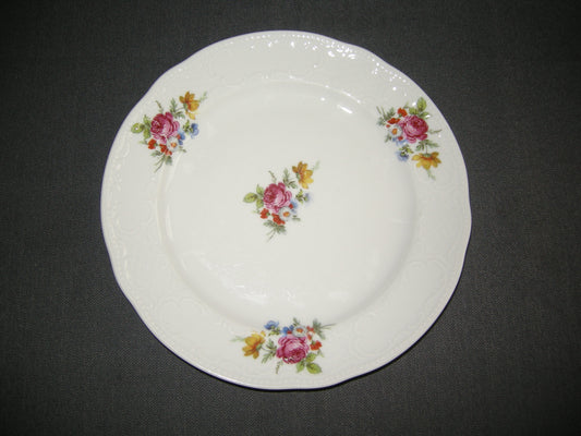 Seltmann & Weiden spierwit met bloemdecor en relief ontbijtborden