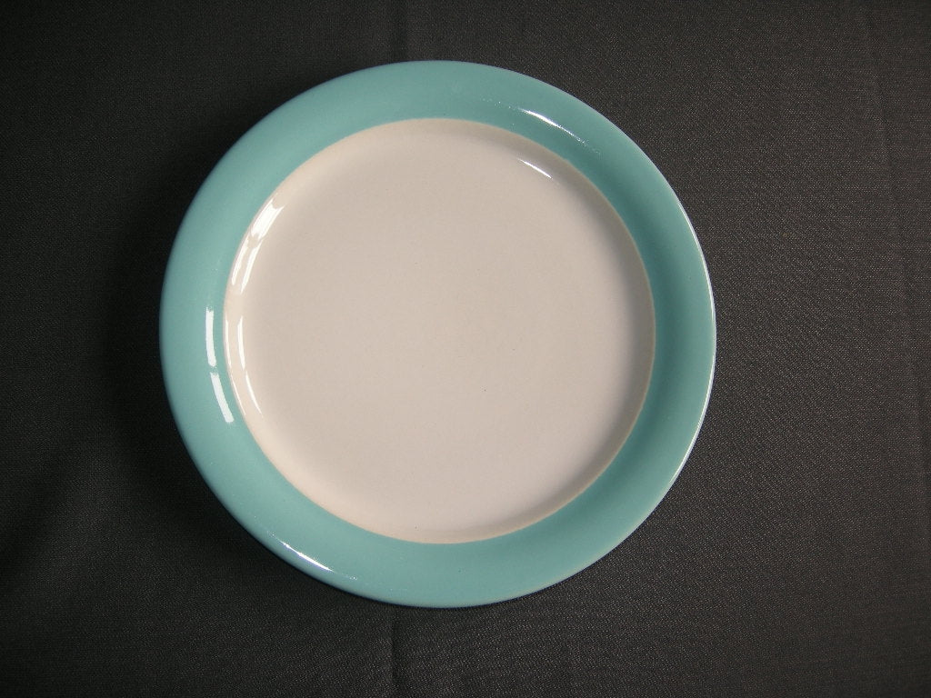 Huizen pastel aqua ontbijtbord