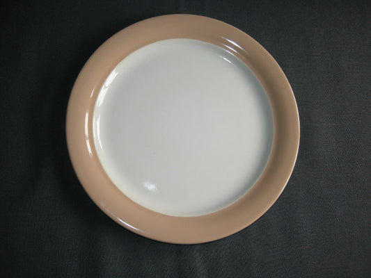 Huizen pastel zalmrose ontbijtborden