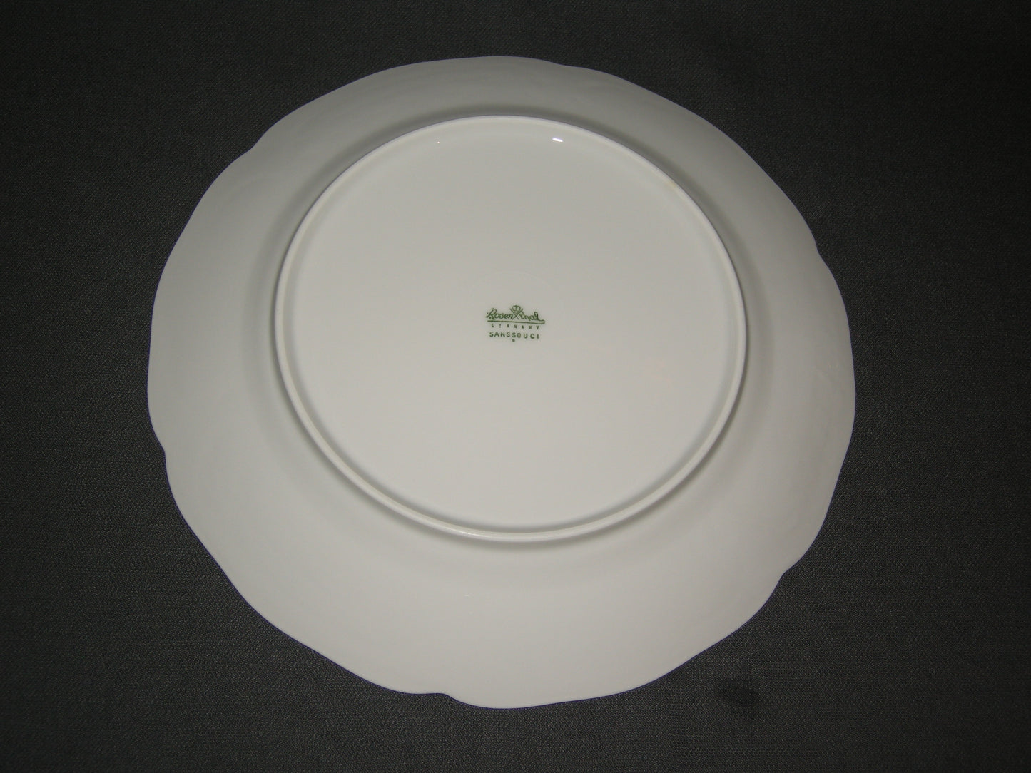 Rosenthal Sanssouci spierwit rose pioenroos met goudkleurig randje ontbijtbord