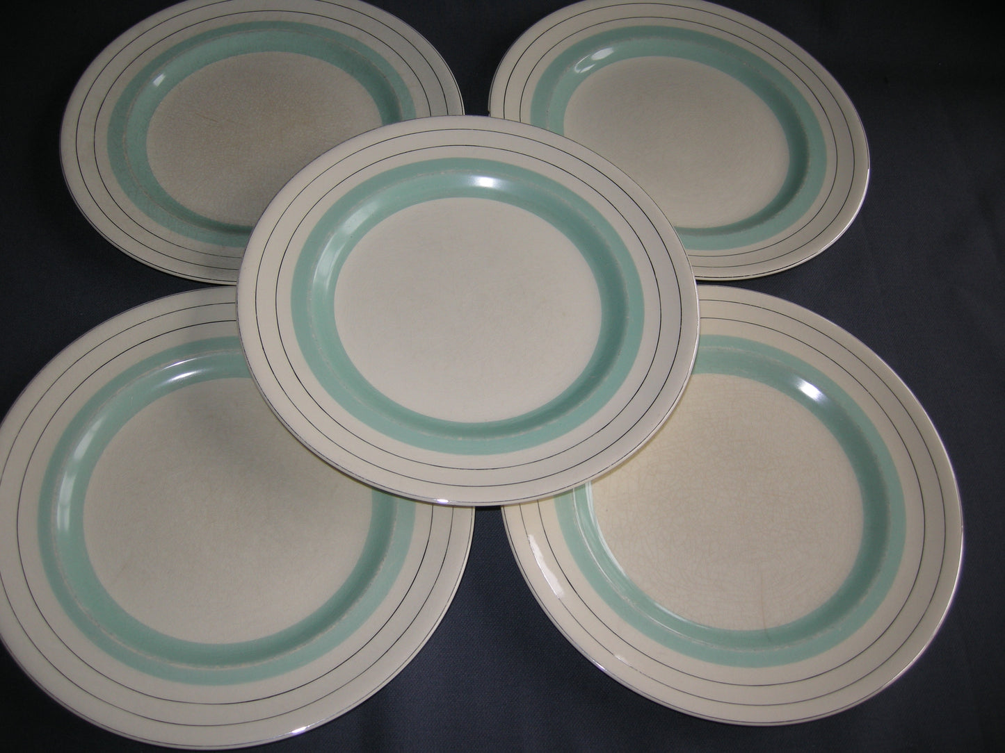 Johnson Bro's Victorian 765224 roomwit pastelgroen zilver ontbijtbordjes