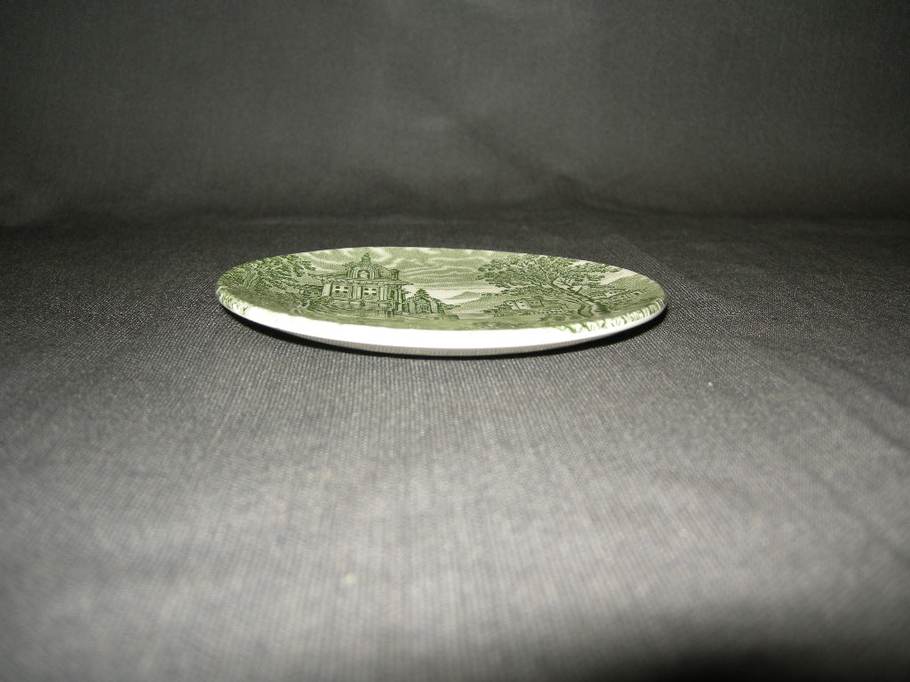 English Ironstone Tableware / EIT roomwit met groen paleis petit-four bordje