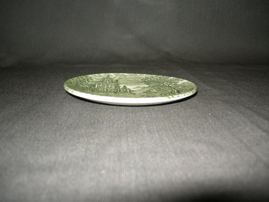 English Ironstone Tableware / EIT roomwit met groen paleis petit-four bordje