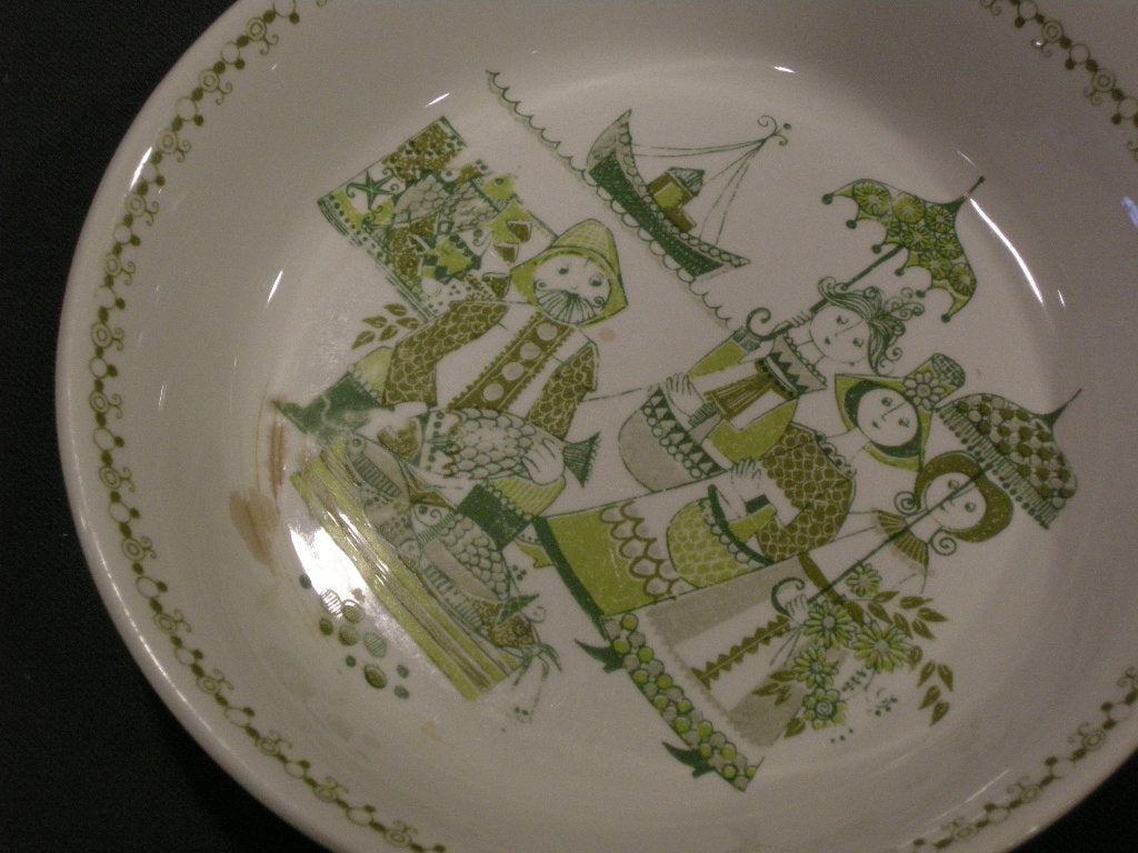 Figgjo Flint Market plat schaaltje met handvat O20,5 cm. met lichte cracquele