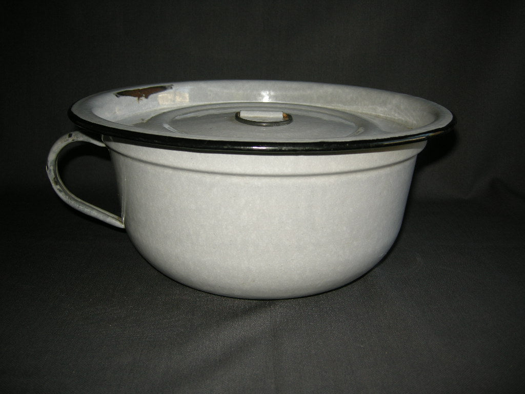 emaille grijs 001. grote po met deksel