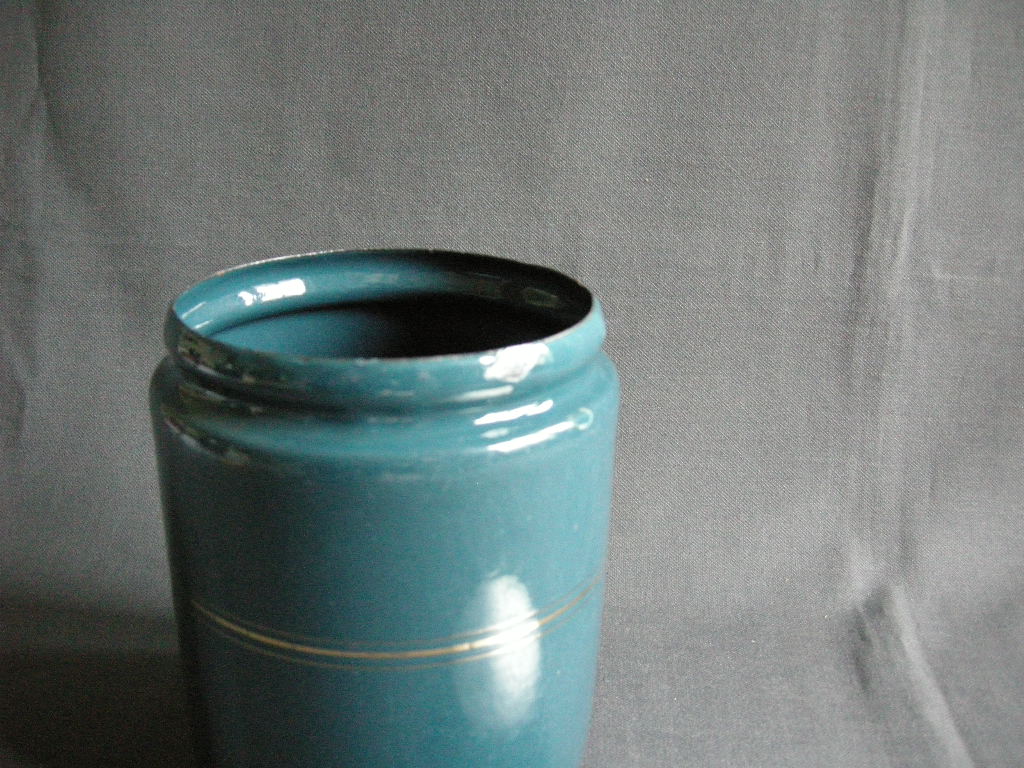 emaille petrol 001. voorraadbussen koffie - thee - suiker