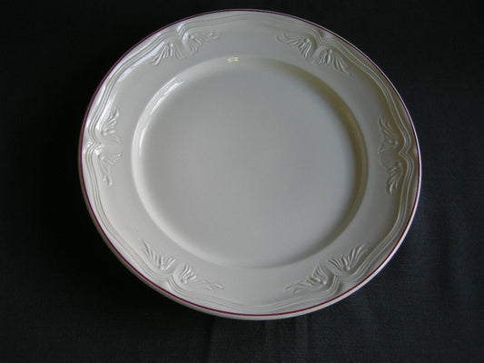 Villeroy & Boch Cortina 2700 wit met rood randje bord O24,5 cm.