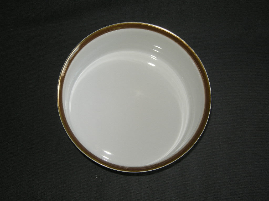 Thomas Medaillon bruin - goudkleurige decorrand saladeschaal O17,5 cm.