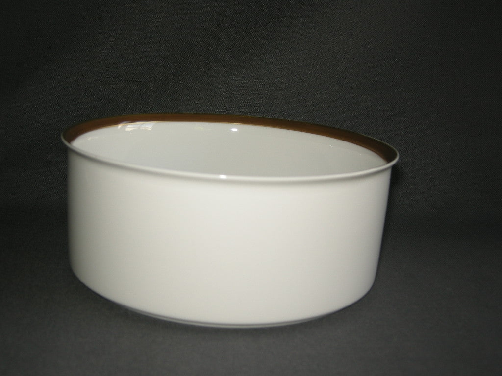 Thomas Medaillon bruin - goudkleurige decorrand saladeschaal O17,5 cm.