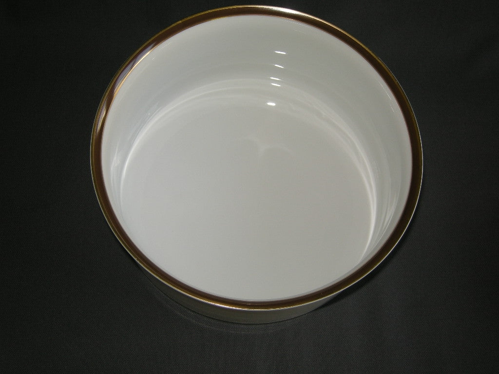 Thomas Medaillon bruin - goudkleurige decorrand saladeschaal O21,5 cm.