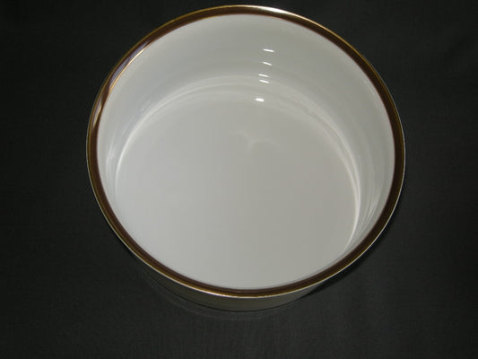 Thomas Medaillon bruin - goudkleurige decorrand saladeschaal O21,5 cm.