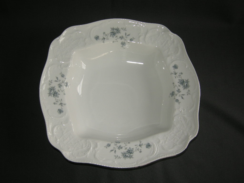 Rosenthal Sanssouci spierwit met blauw / grijze bloemetjes saladeschaal