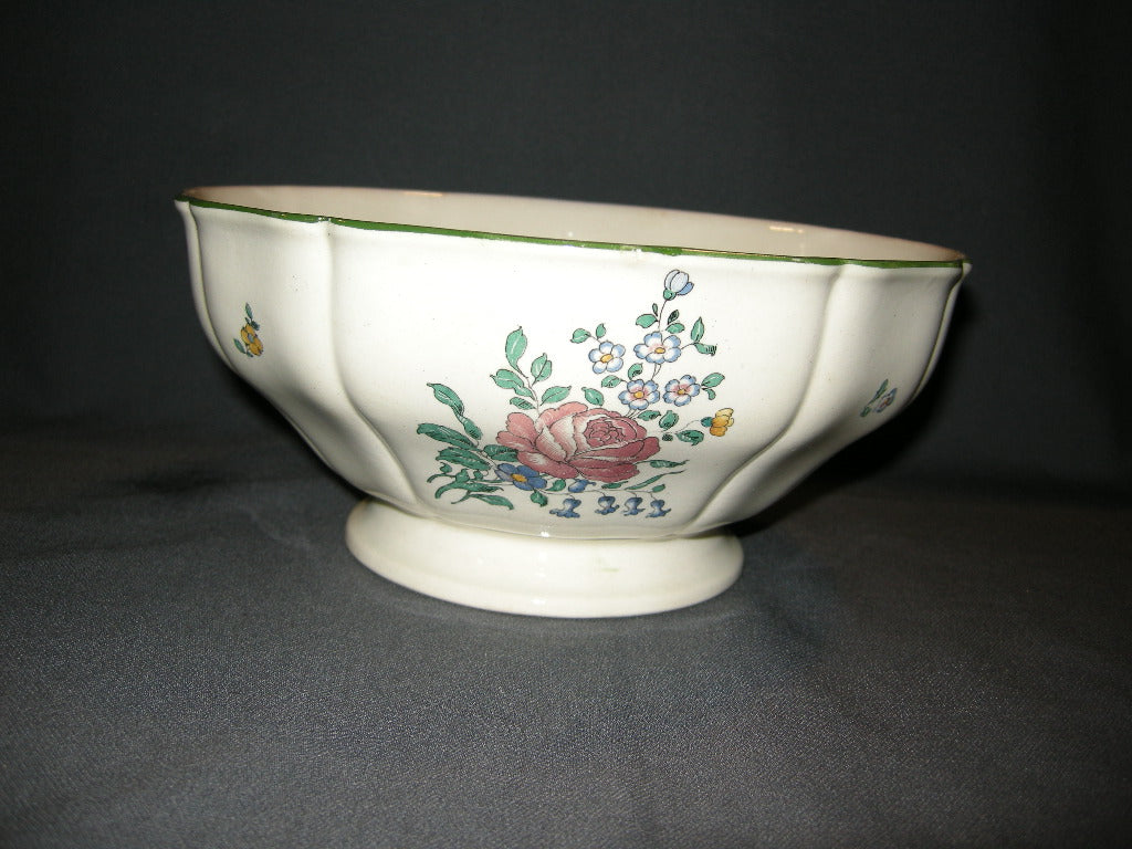 Villeroy & Boch Alt Strassburg oud stempel saladeschaal op voet O23 cm.