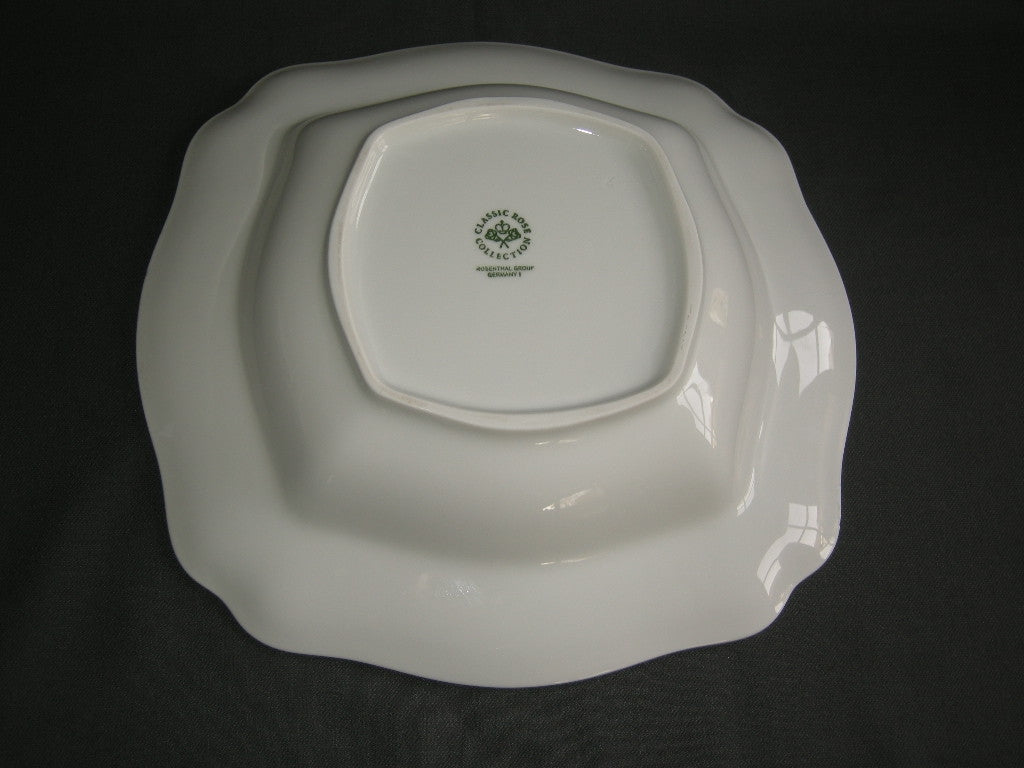 Rosenthal Sanssouci spierwit met blauw / grijze bloemetjes saladeschaal