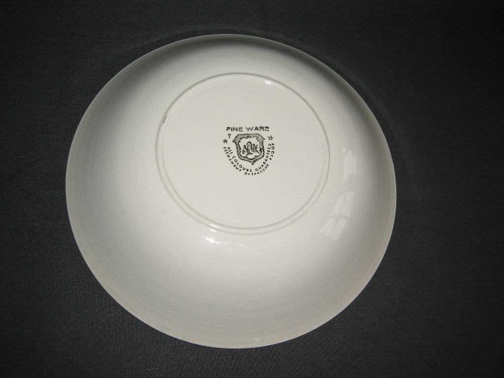 Fine Ware wit - blauw saladeschaal