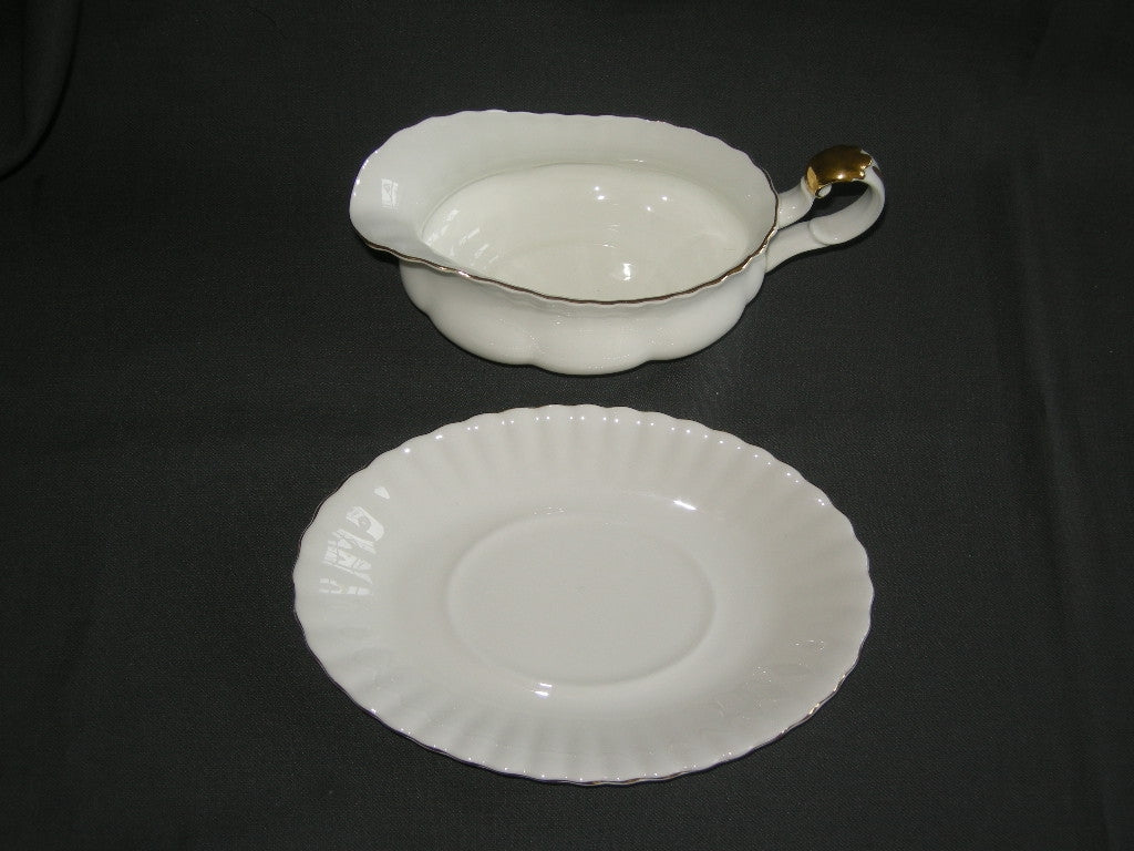 Royal Albert Val d'Or sauskom + onderschotel