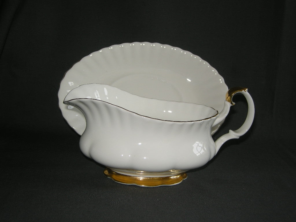 Royal Albert Val d'Or sauskom + onderschotel
