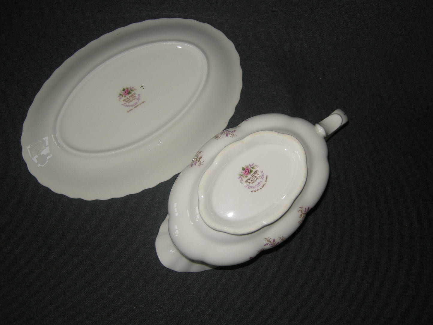 Royal Albert Lavender Rose sauskom met losse onderschotel